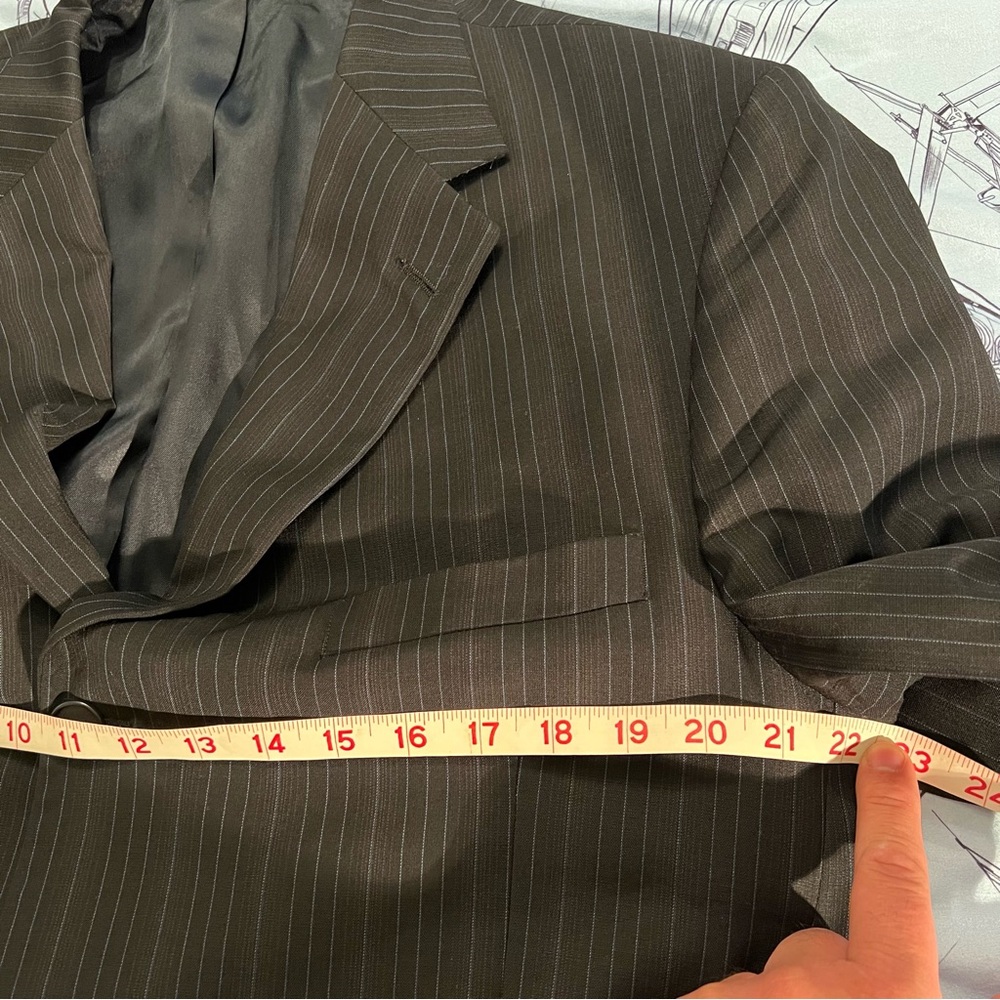 Kenneth Cole Reaction Black Pinstripe Suit Jacket - Picture 9 of 11